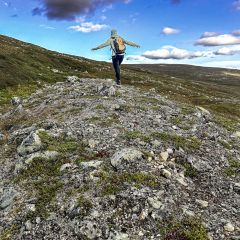 Bergwanderung im Jämtlandsfjäll in Schweden