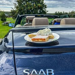 Mit dem Saab ins Cafe nach Börtnan